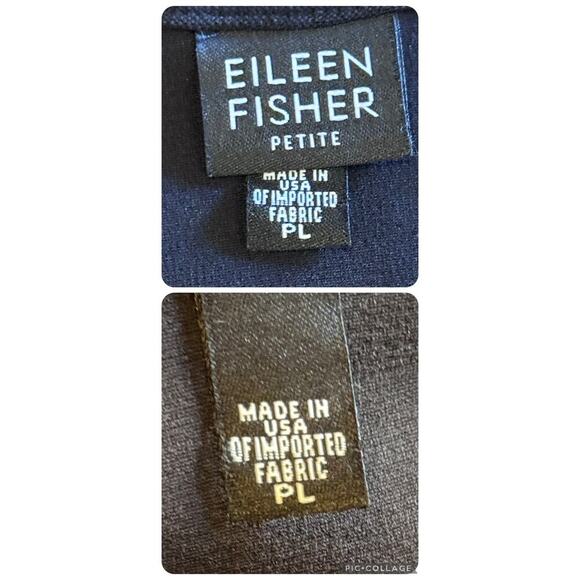 Eileen Fisher Womens V-Neck Black Viscose Tank Top Shell Size Petite Large - Picture 3 of 11